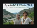 Geneviève BLANC Cantonales ANDUZE 2ème tour