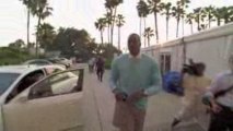 Dwight Howard arrives for Game 4 and he is pumped.