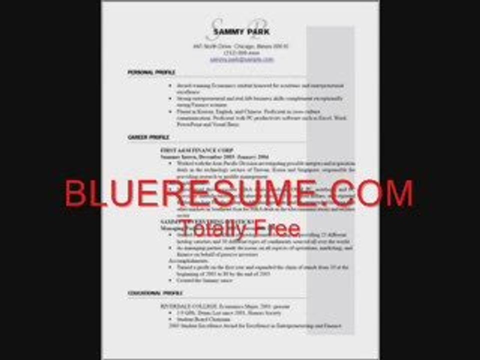 Free Nursing Resume
