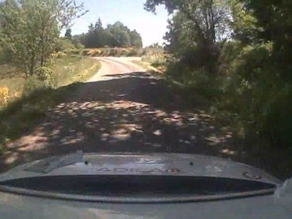 rallye limousin 2009 sortie de route ES6 caméra enbarquée