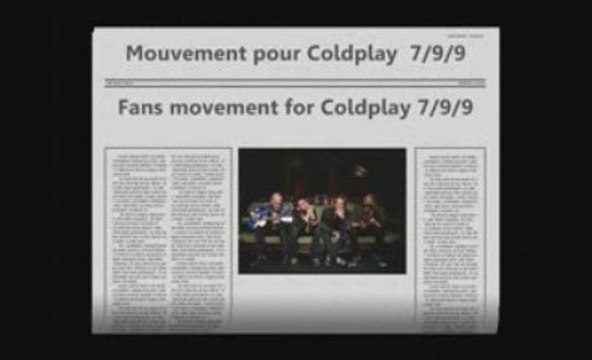 Projet fans/fans project Coldplay Parc des Princes 07/09/09