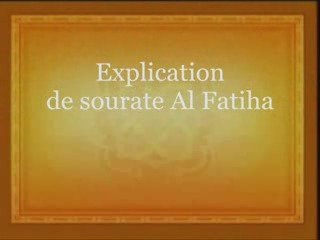 Explication de sourate Al Fatiha