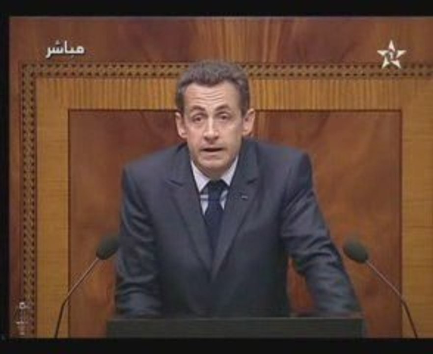 Mr Nicolas Sarkozy au Parlement Marocain a Rabat