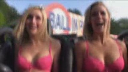 Hot Babes Test Drive Bras On Alton Towers Extreme Coasters
