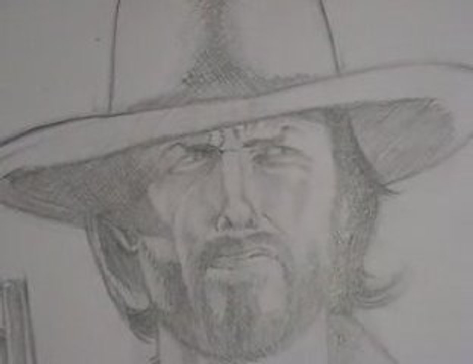 Portait esquisse Clint Easwood . par Mangaka44