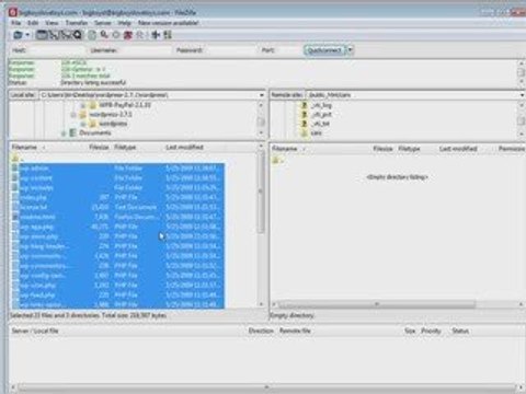 Installing wordpress in your hosting account