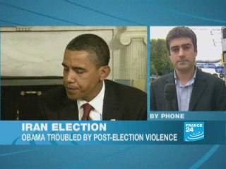 Iran - election: Obama troubled by post-election violence