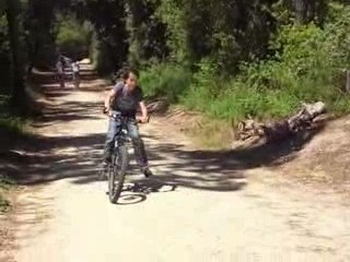 dérapage en vélo