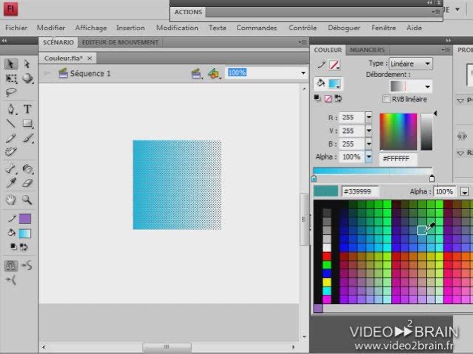 Flash - Illustrator : Application de couleurs et dégradés