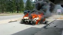 Enzo Ferrari burns in Okanagan Falls, BC