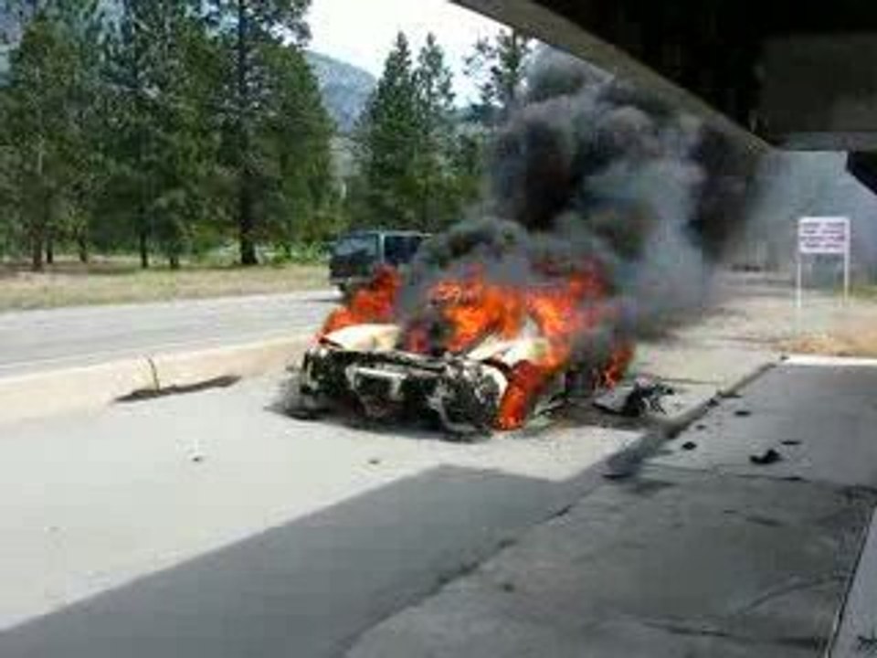 Enzo Ferrari burns in Okanagan Falls, BC