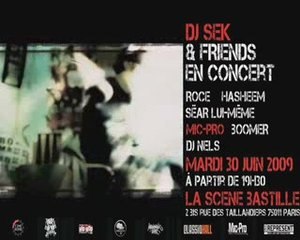 Concert: Dj Sek & Friends le 30 juin à la Scene Bastille