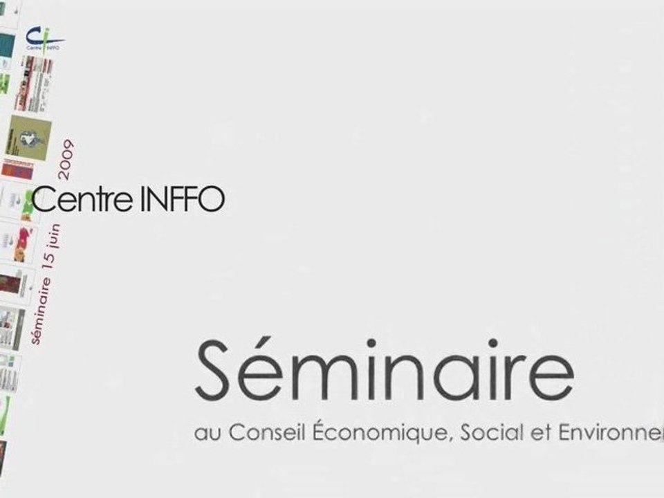 Séminaire (4b) - Présentation du Centre INFFO