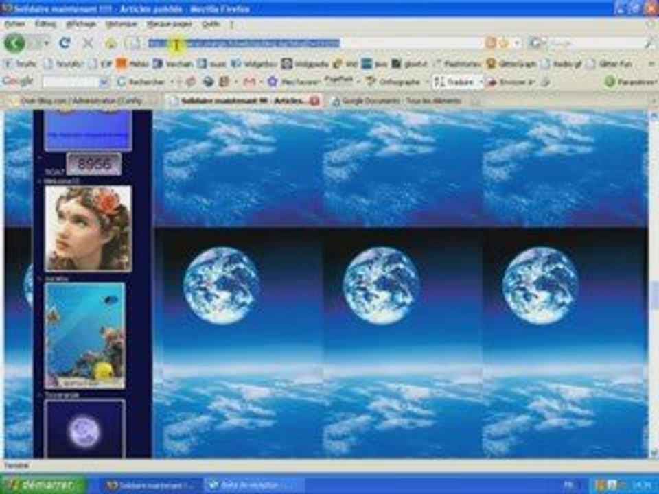 favoris et images dans un module texte libre overblog