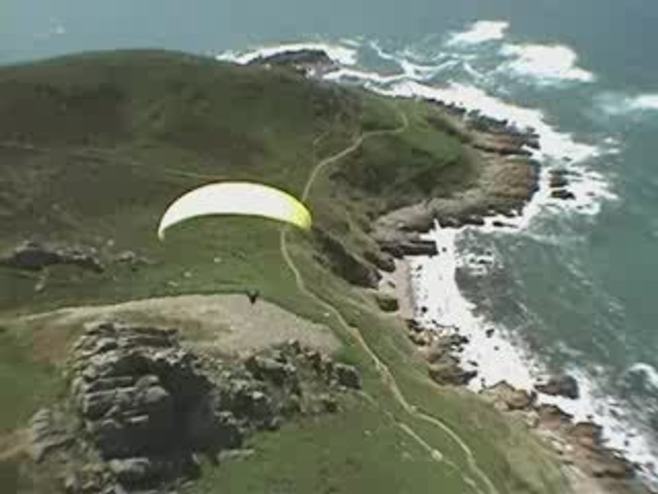 Parapente, Vol sur la baie d'Ecalgrain