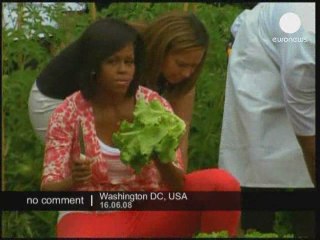 Cueillette de légumes à la Maison Blanche avec Michelle Obam