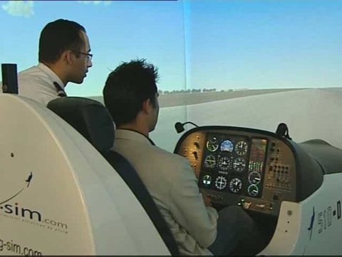 Simulateur de vols au salon du Bourget