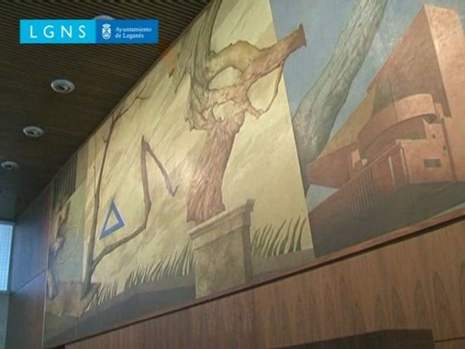Inaugurados los murales del Salón de Plenos de Leganés