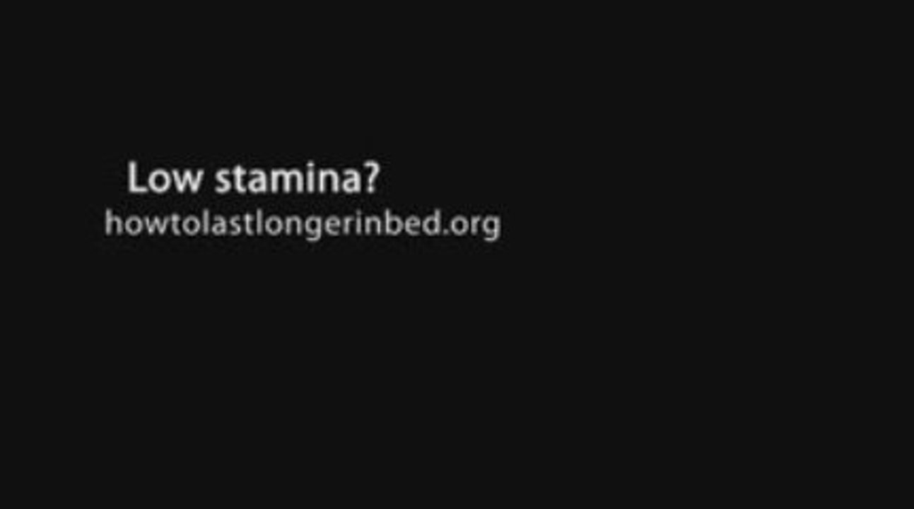 Stop premature ejaculation and last longer in bed