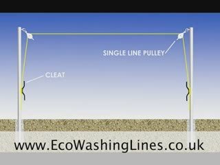 Post to Post Pulley Washing Line