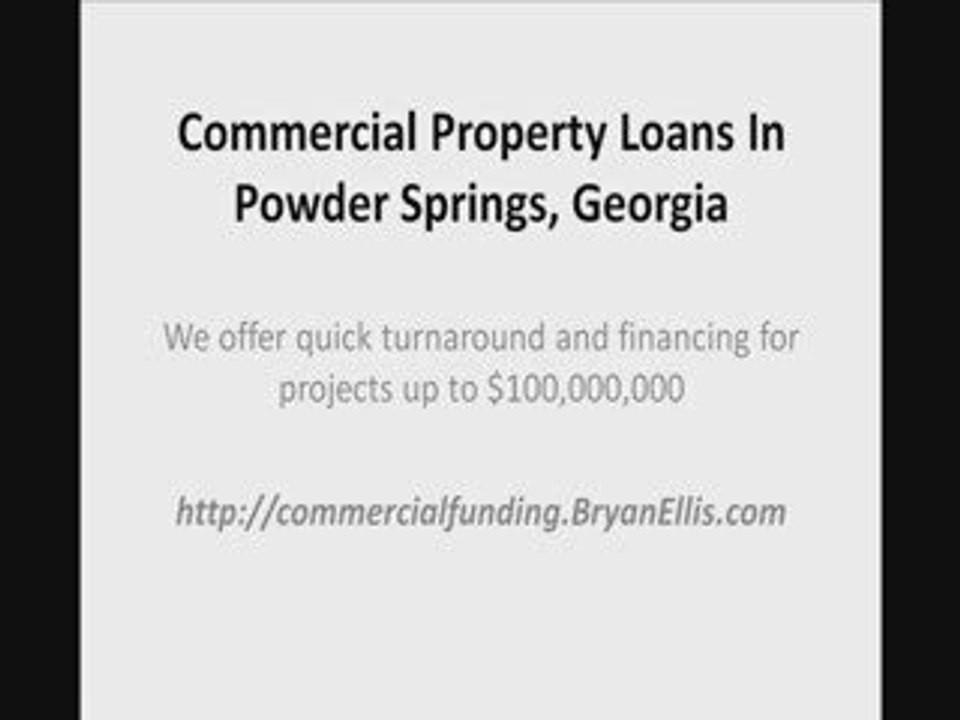 Powder Springs Commercial Property Funding