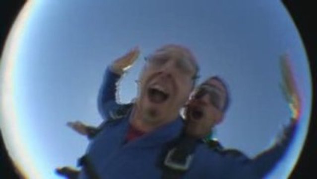 saut en parachute ralenti