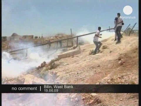 Affrontements devant le mur de séparation en Israel