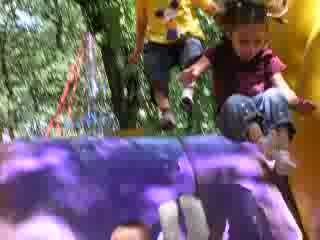 Martin sur le tobbogan