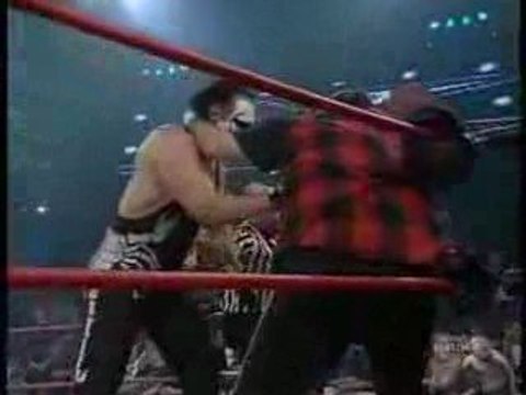 TNA Samoa Joe & AJ styles vs Foley, Sting, Jarrett & Angle 1