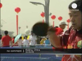 Rassemblement d'amateurs de tennis de table à Pékin
