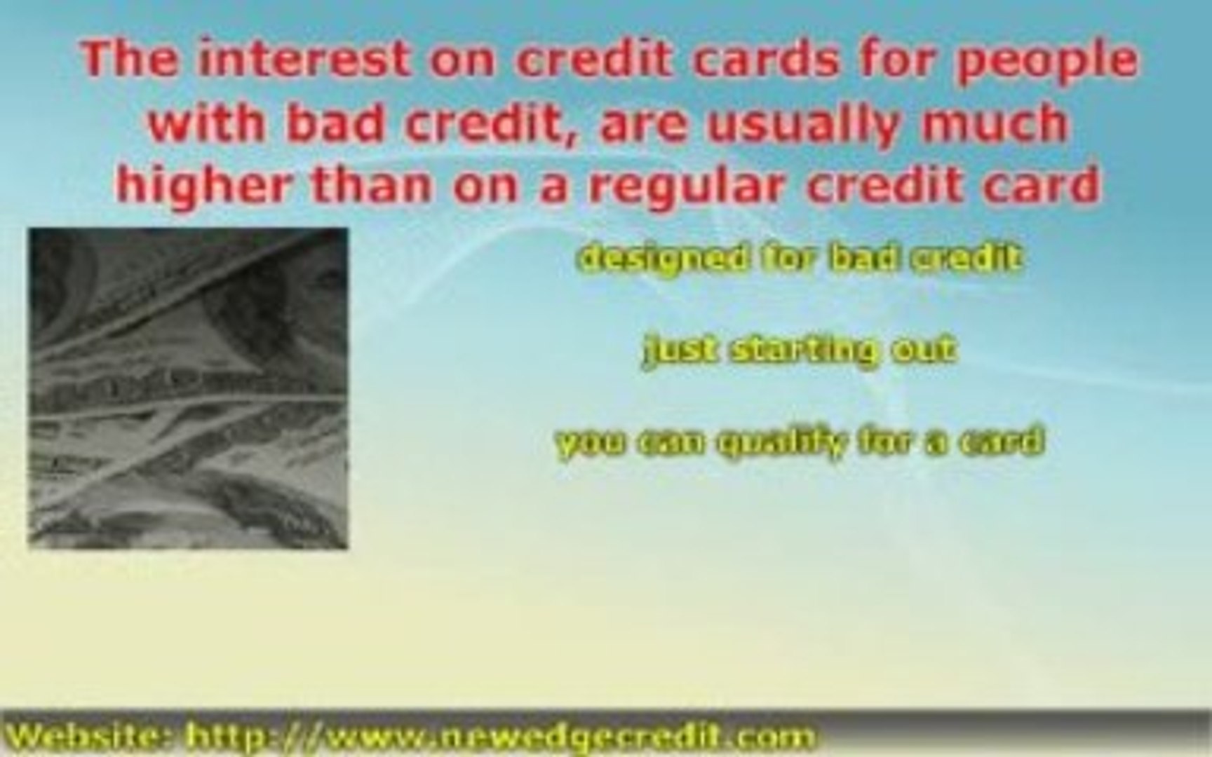 Credit Cards For People With Bad Credit Very Simple Facts Video Dailymotion