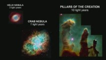 Universe stars planets galaxies Size Comparison 2009