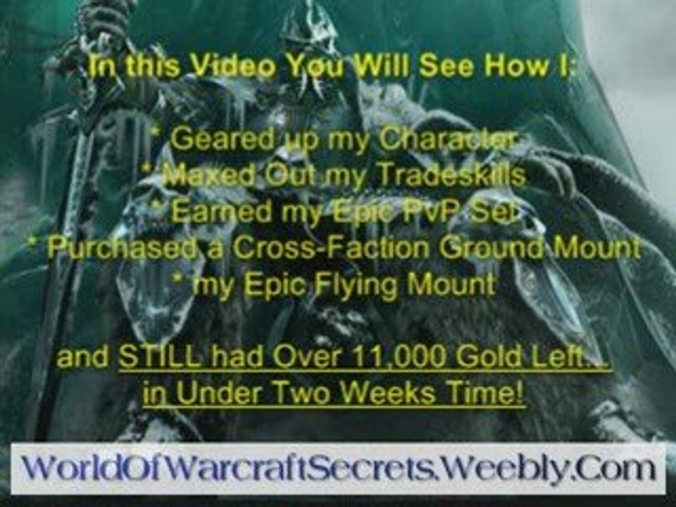 Gold Guide for Farming in Wow Warcraft INSANE