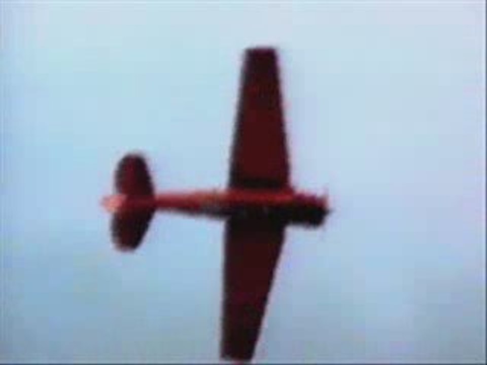 North American T-6 Texan Barrel Roll Crash