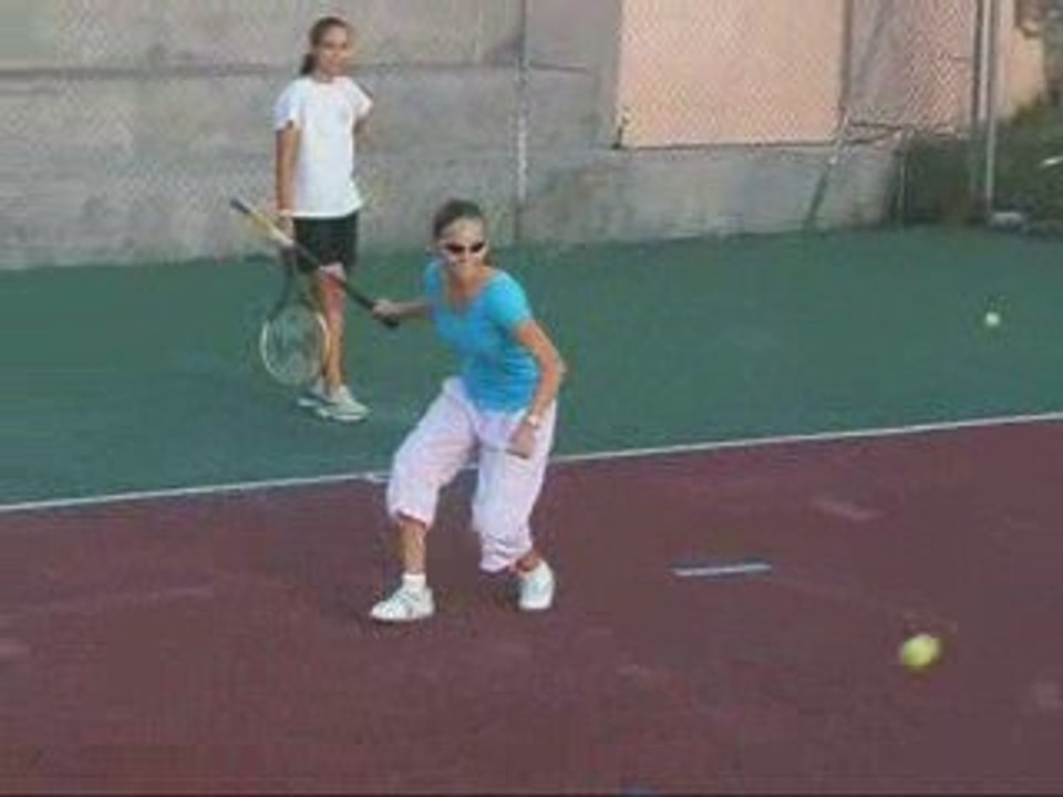 DEMONSTRATION DE leçon de tennis avec celine