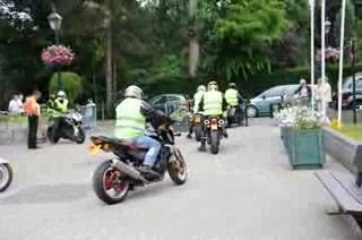 Comines - Départ des motards Cominois pour le handirun