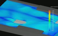 Simulation of waves generated by two boats in a channel
