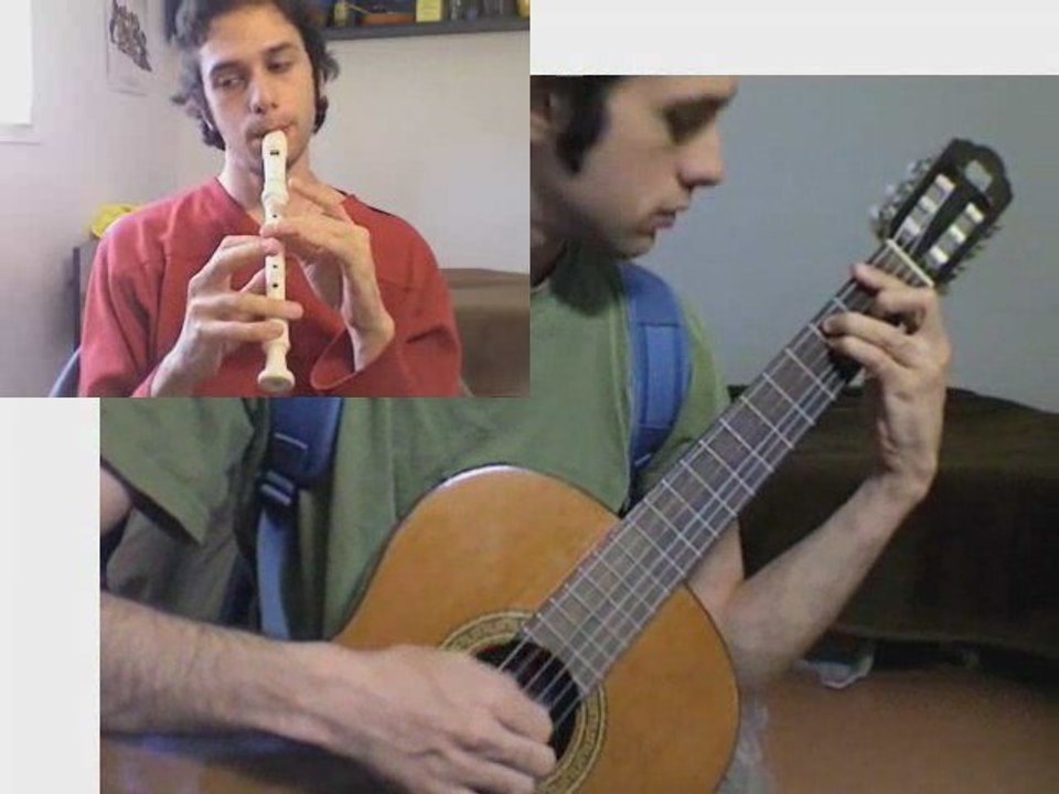 Banjo-Kazooïe — Montagne Spirale, auto-duo (guitare+flûte)