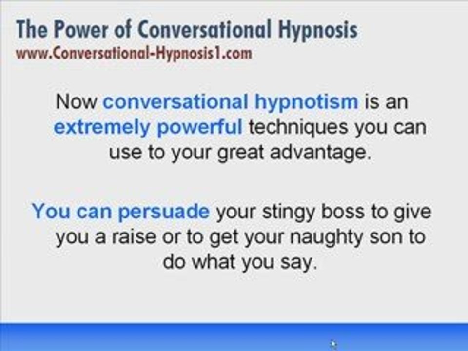 What Can Conversational Hypnosis Do For You
